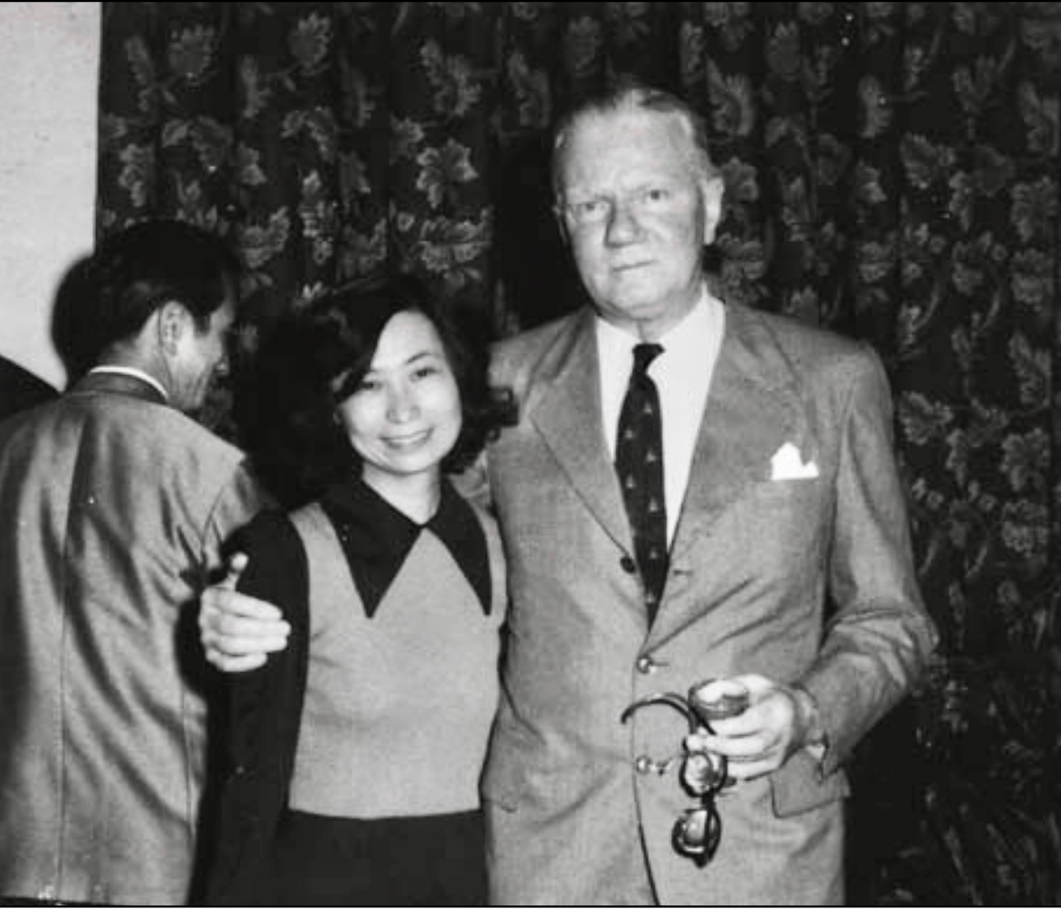 A young Professor AJS McFadzean with Dr Rosie Young